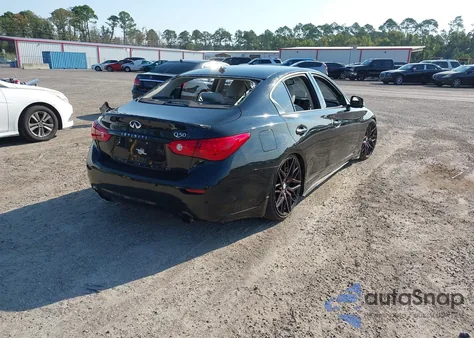 2015 Infiniti Q50 Hybrid Sport из США, поврежденный, VIN JN1AV7AP4FM790661